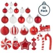 Sleigh Bells Candy Christmas Baubles 50 Pack - Red