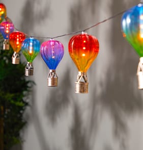 Firefly Hot Air Balloon Solar String Lights 4.5m - Multicolour 1