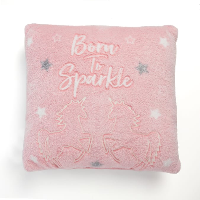 My Little Home Glow In Dark Unicorn Flannel Cushion