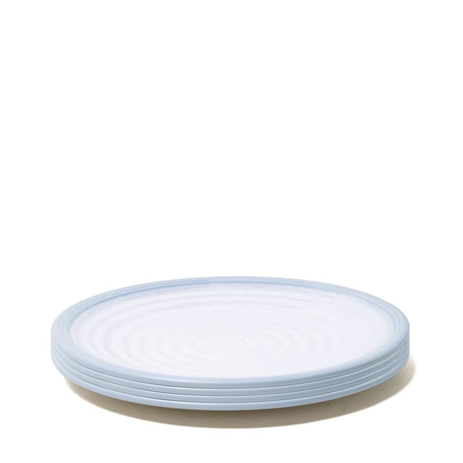 The Outdoor Living Collection Melamine 4 Speckle Plates - Light Blue
