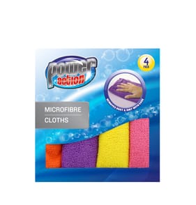 Power Action Micro Fibre Cloth 4 Pack