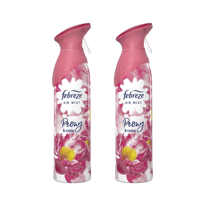 Febreze Air Freshener Spray 300ml - Peony & Cedar x2