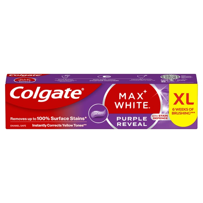 Colgate Max White Purple Reveal Teeth Whitening Toothpaste 100ml