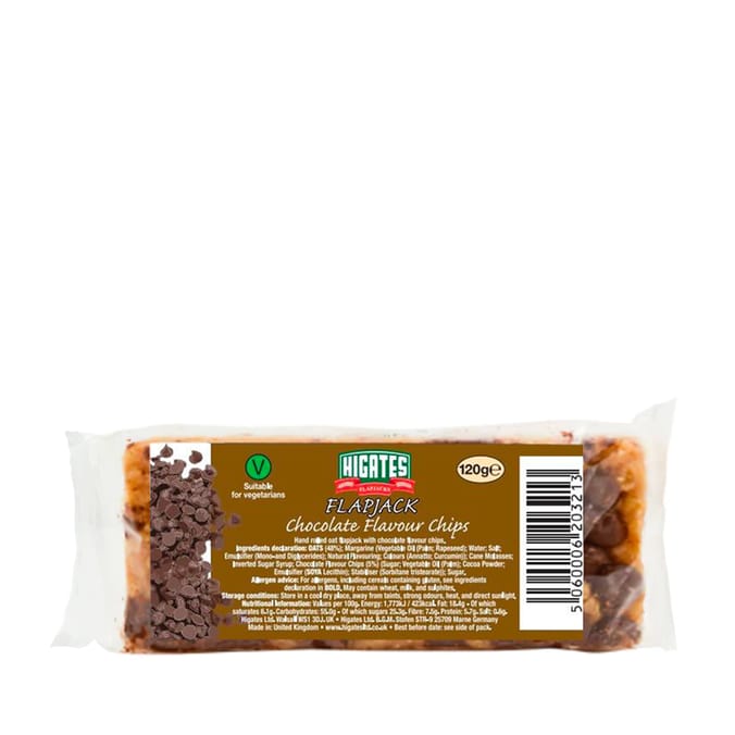 Higates Flapjacks Chocolate Flavour Chips x30