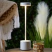 The Outdoor Living Collection Table Lamp with USB Charging - White