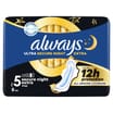 Always Ultra Sanitary Towels Secure Night Extra With Wings 8 Pads