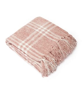  Home Collections Chenille Throw - Pink