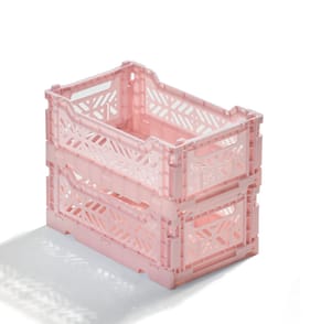 Utility Set Of 2 Small Collapsible Basket - Pink