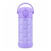  Printed Stainless Steel Purple Water Bottle 350ml - Bow    