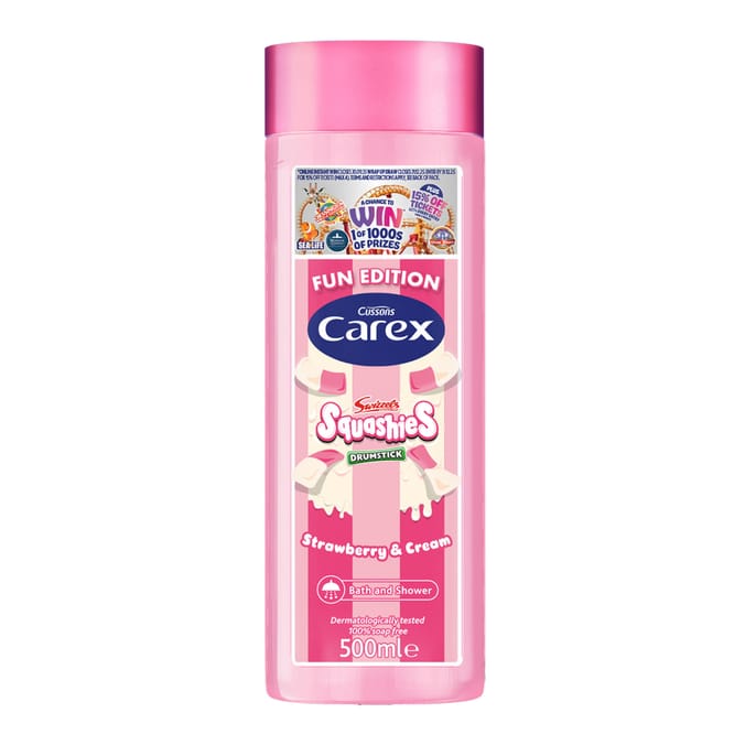 Carex Fun Edition Squashies Strawberry & Cream Shower Gel 500ml