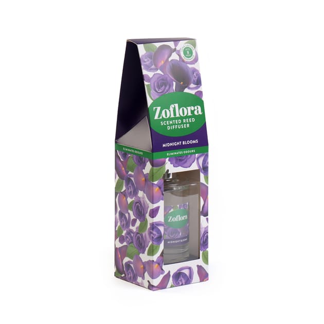 Zoflora Scented Reed Diffuser 100ml Midnight Bloom Home Bargains