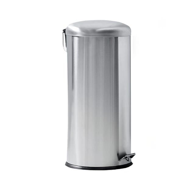 Home Collections 30 Litre Pedal Bin Silver Home Bargains