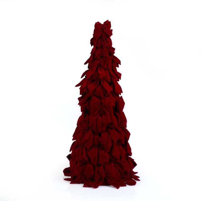 Winter Charm Large Velvet Bow Tree