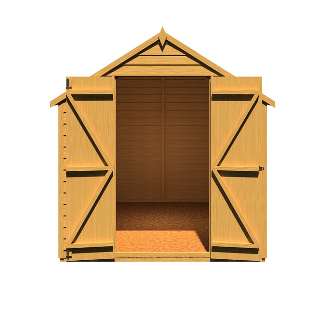 Shire Overlap Shed 8x6 - Double Door