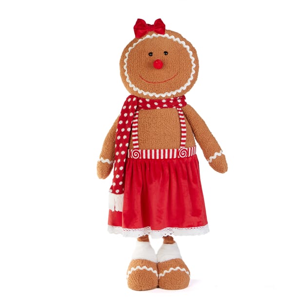 Winter Charm Extendable Gingerbread Woman Decoration 90-110cm | Home ...