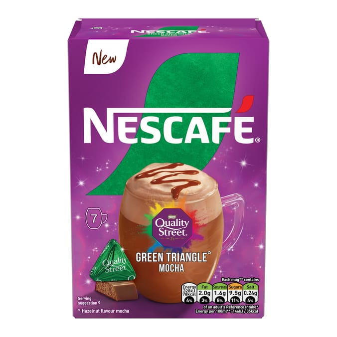 Nescafe Green Triangle Quality Street Mocha 7x19g Sachets