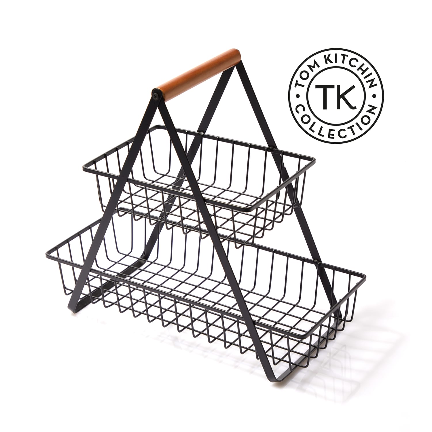 Tom Kitchin Metal 2 Tier Storage Basket Home Bargains