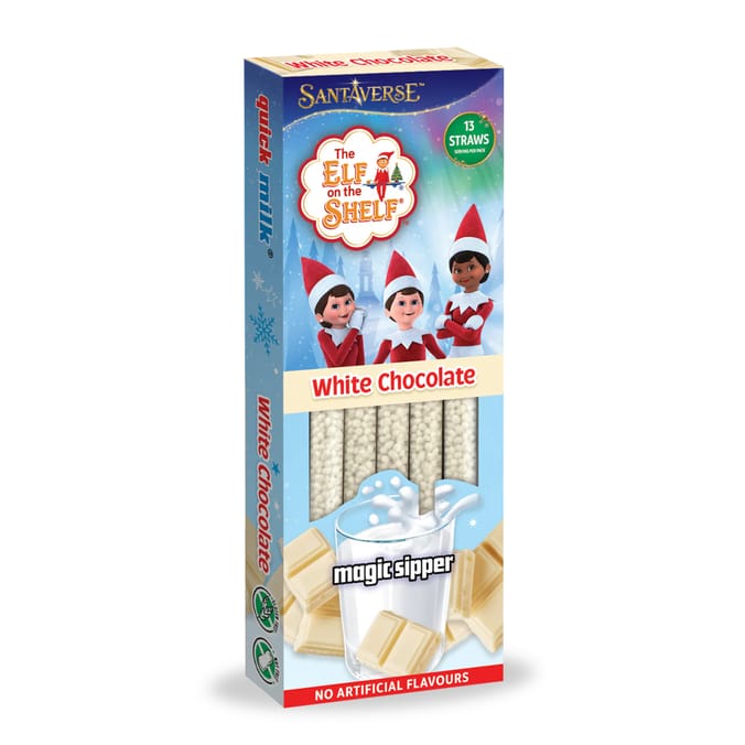 Elf On The Shelf Magic Sipper Milk Straws 78g - White Chocolate