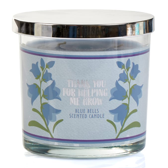 Thank You For Helping Me Grow Scented Candle - Blue Bells