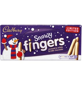 Cadbury Christmas Snowy Chocolate Covered Fingers 115g x4