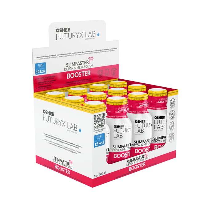 Oshee Futuryx Lab Slimfaster 12 Pack - Grapefruit/Cherry