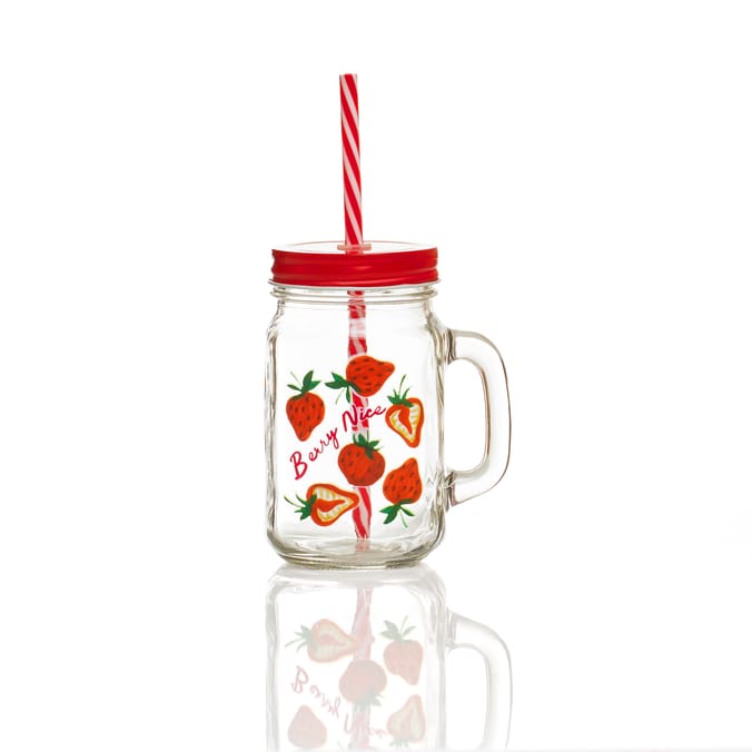 The Outdoor Edit Summer Mason Jar With Straw