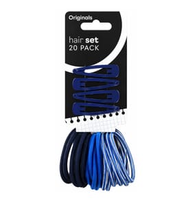 Originals Hair Clips & Bobble Set - Blue