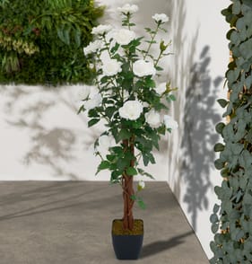 Jardin Artificial Rose Tree 120cm - White