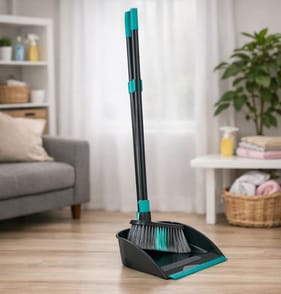 Power Action Long Handle Dust Pan & Brush