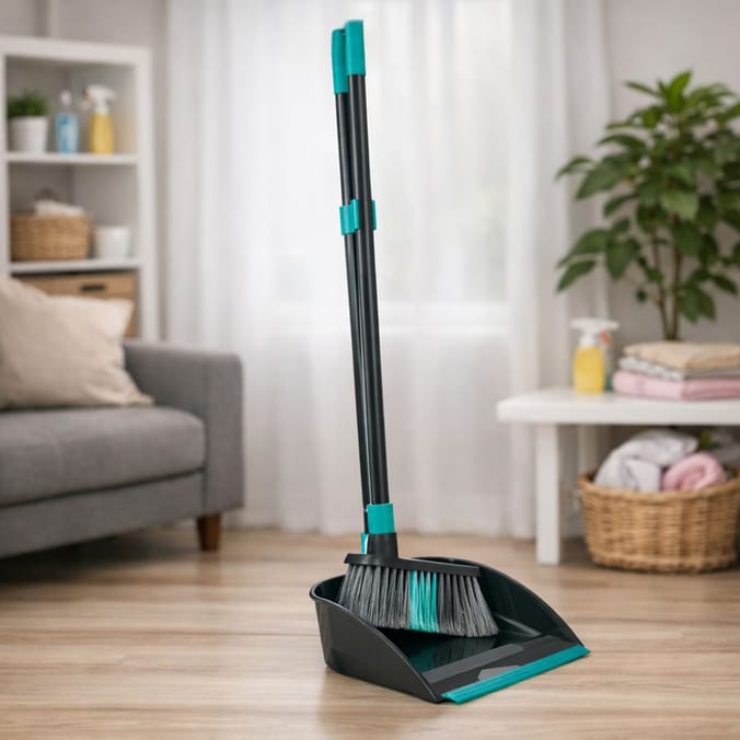 Power Action Long Handle Dust Pan & Brush