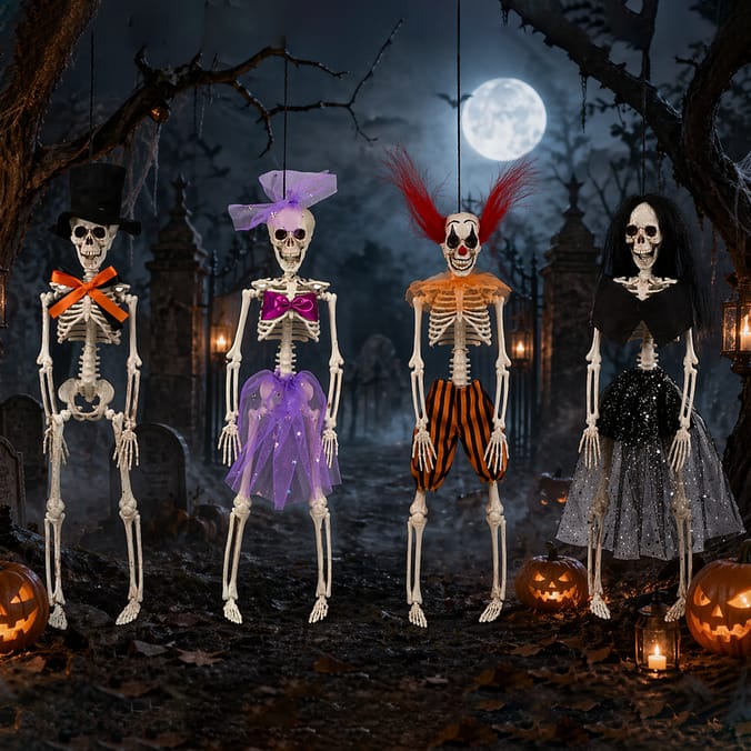 Hallow Scream Skeleton Hanging Decoration Assorted
