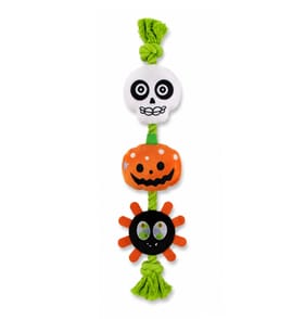 My Pets Halloween Rope Toy - Pumpkin, Skeleton & Spider