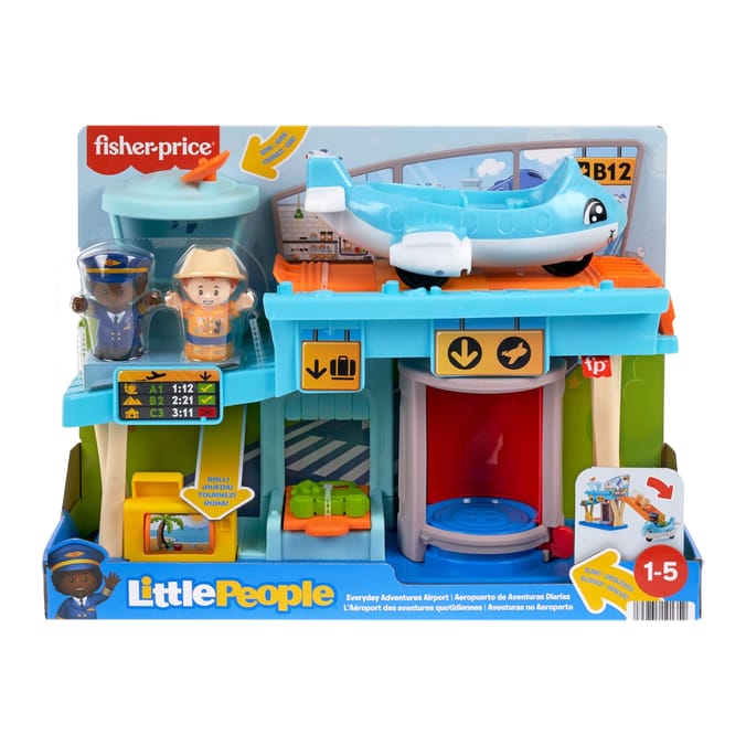 Fisher-Price Little People Toddler Toy Everyday Adventures Airport Playset HTJ26