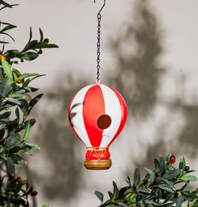 Wild Garden Hot Air Balloon Bird House - Orange