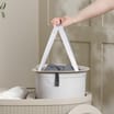 Home Collections Ribbed Bamboo Double Laundry Hamper