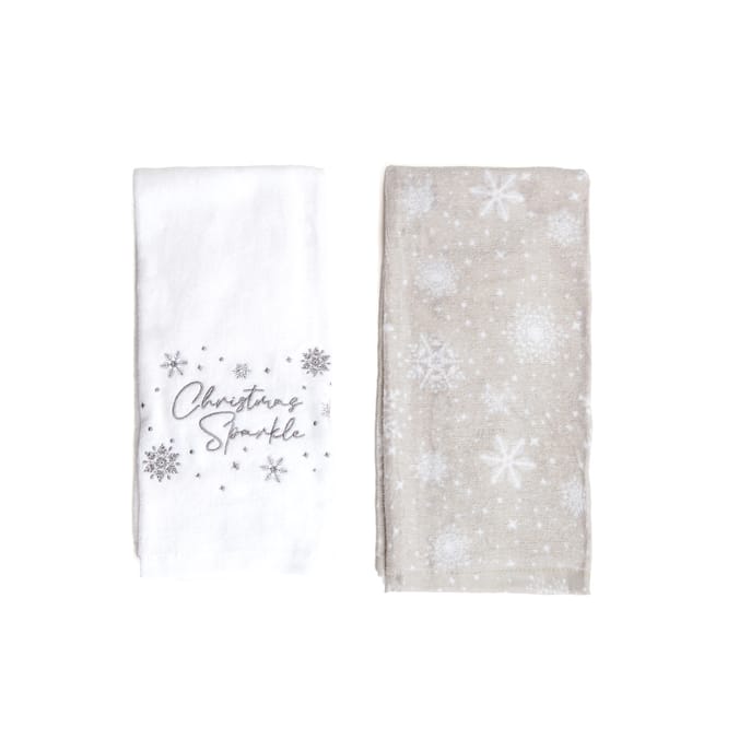 Home Collections Set of 2 Tea Towels - Snowflake