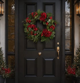 Festive Feeling 60cm Hydrangea Christmas Wreath