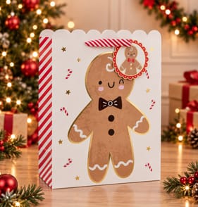 Sleigh Bells Gingerbread Gift Bag