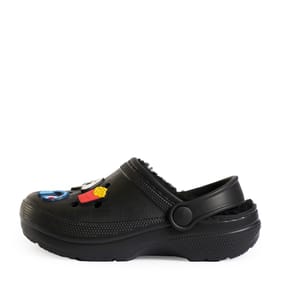 Originals Kids Black Fleece Lined Clogs