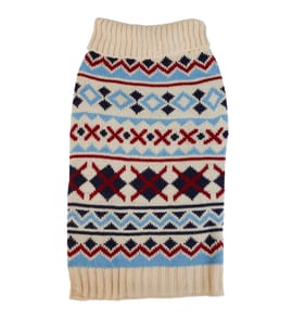 My Pets Cable Knit Jumper Cream Pattern