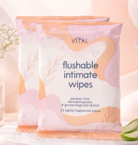  Vital Flushable Intimate Wipes