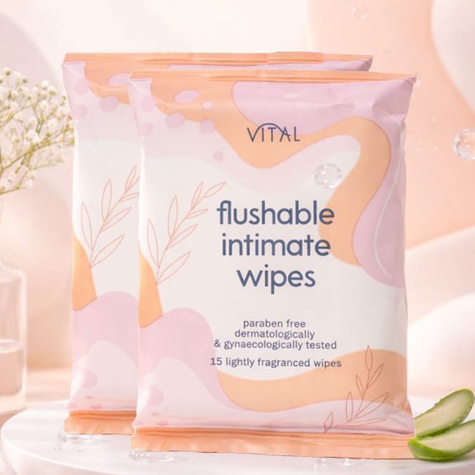 Vital Flushable Intimate Wipes