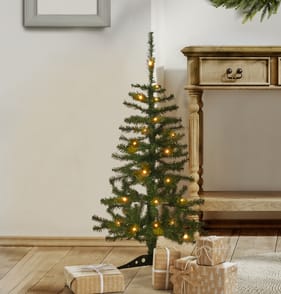 Festive Feeling Pre-Lit Tree 3ft - Green