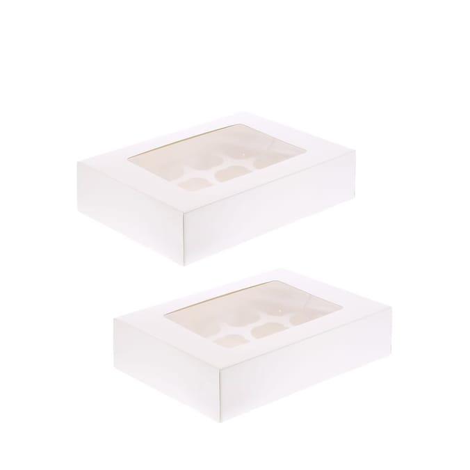 Jane Asher 12 Hole Cupcake Box 2 Pack