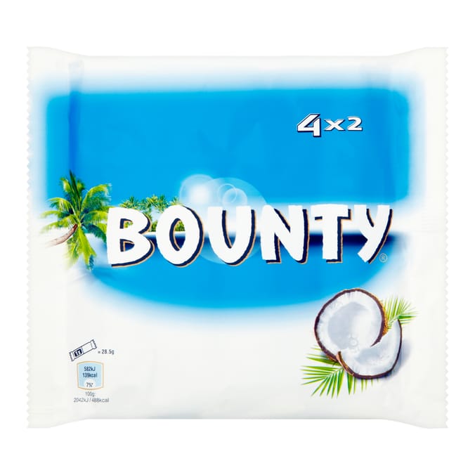 Bounty Coconut Multipack Chocolate Bar 57g