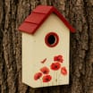 Jardin Design Wooden Birdhouse - Poppies