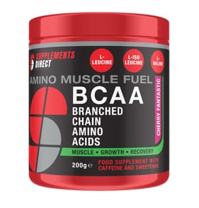 Supplements Direct Amino Muscle Fuel BCAA 200g - Cherry Fantastic