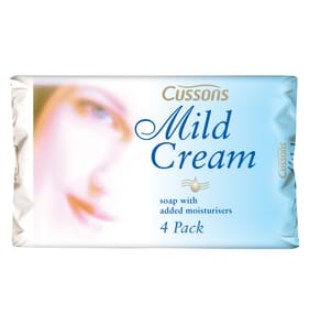 Cussons Mild Cream Soap Bars 4 Pack