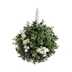 Nordic Spirit Frosted Holly Ball - White