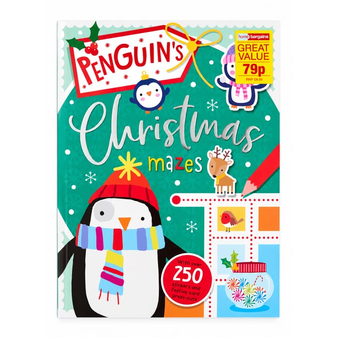 My Christmas Book Activity - Penguin's Christmas Mazes